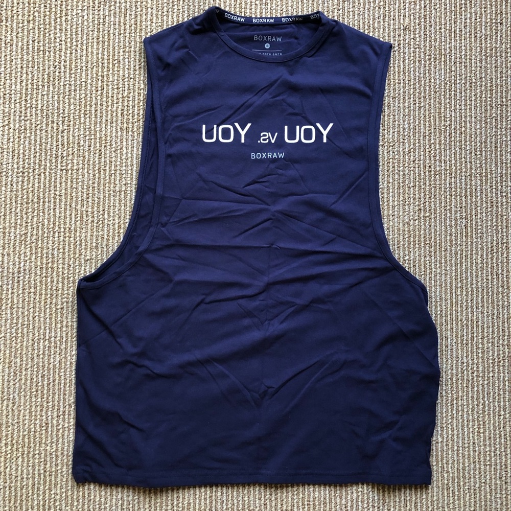 BOXRAW navy sleeveless men’s shirt